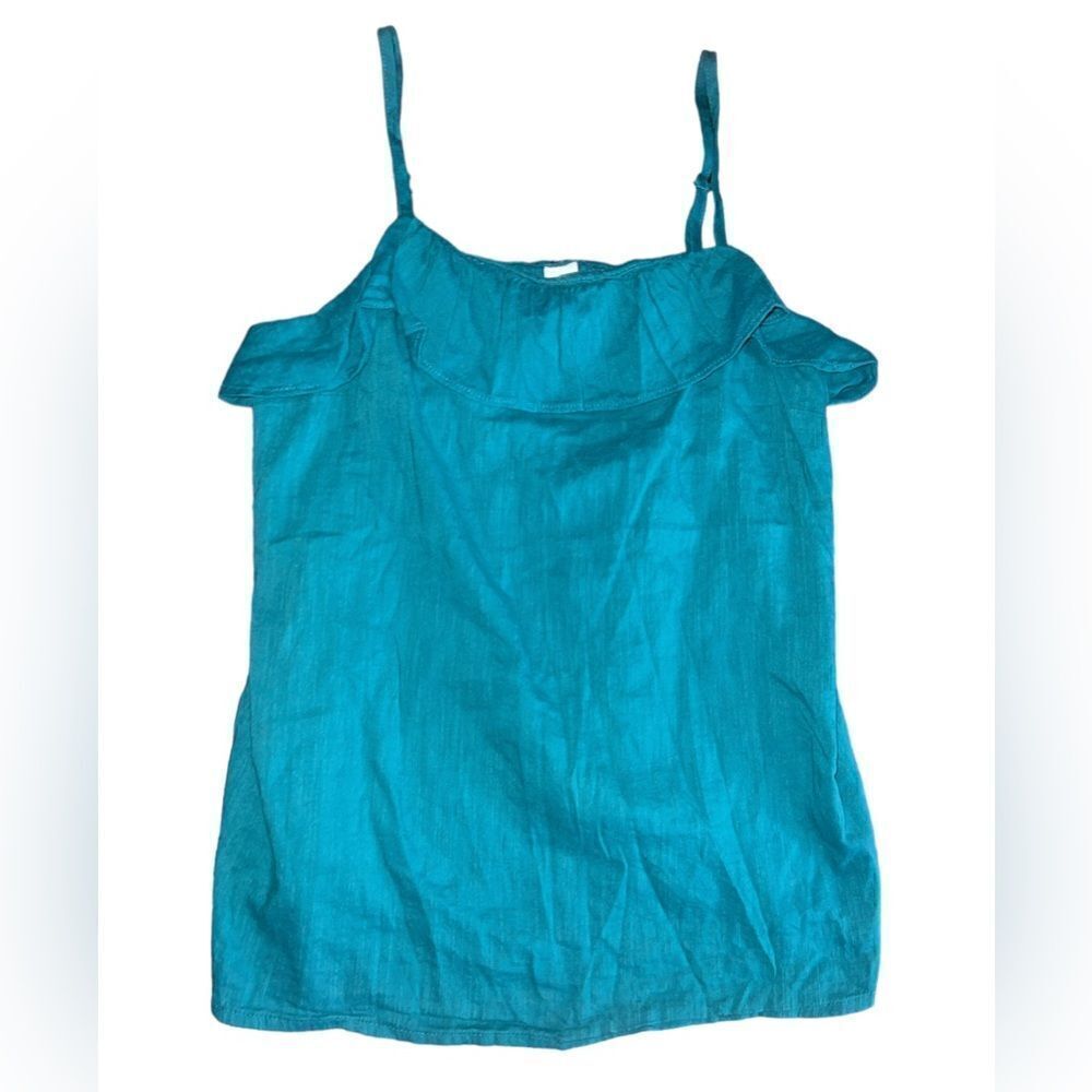 🐘Old Navy Teal Ruffle Tank Top